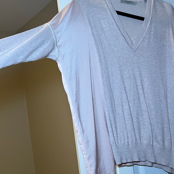 All Saints Soft Pink Knit Top with Silk detail - Small - Picture 3 of 8